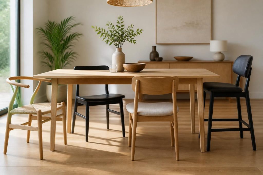 Guide pratique : quelle hauteur de chaise pour table de 80 cm est idéale selon votre table ?