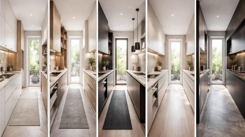 Inspiration : 5 cuisines étroites en longueur qui allient style et fonctionnalité