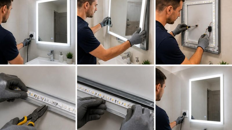Les étapes pour réussir à changer la LED du miroir de la salle de bain sans se tromper