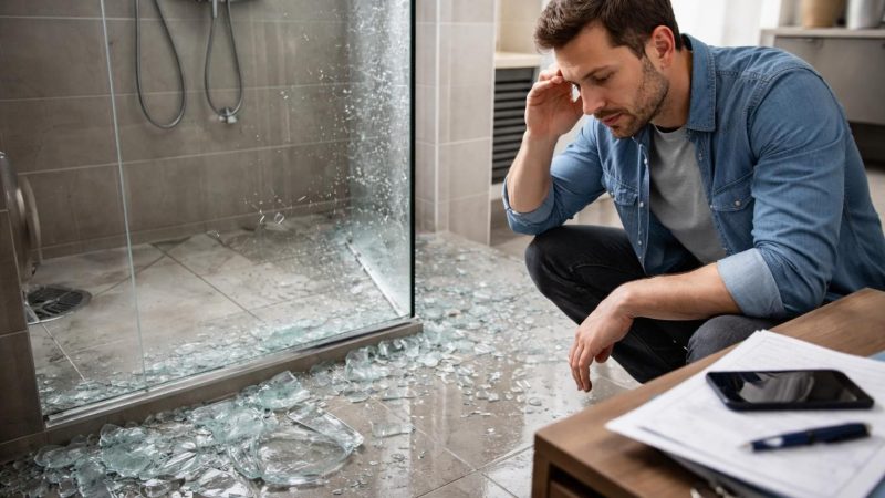 Les risques liés à une paroi de douche qui explose et assurance : ce que vous devez savoir