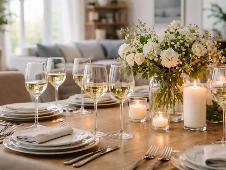 Les verres blancs à la maison : essentiels pour vos réceptions réussies