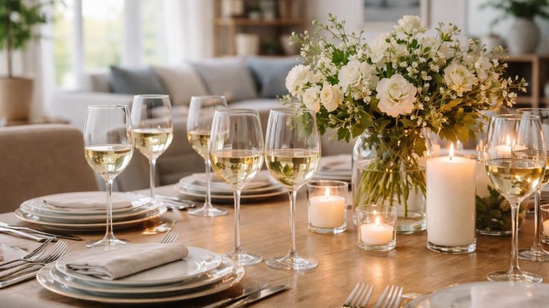Les verres blancs à la maison : essentiels pour vos réceptions réussies