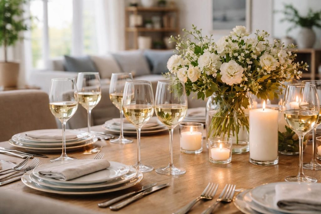Les verres blancs à la maison : essentiels pour vos réceptions réussies